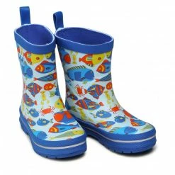Wellingtons HELLY HANSEN - Jk Splash Print 11673 538-7 24 Sonic Blue Colourful, Blue -Eva Longoria shop 0000208793384 06 rz