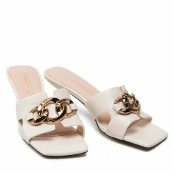 Elegant Mules Slides EVA LONGORIA - EL-10-05-000698 102 White -Eva Longoria shop 05 0000300128053 ph