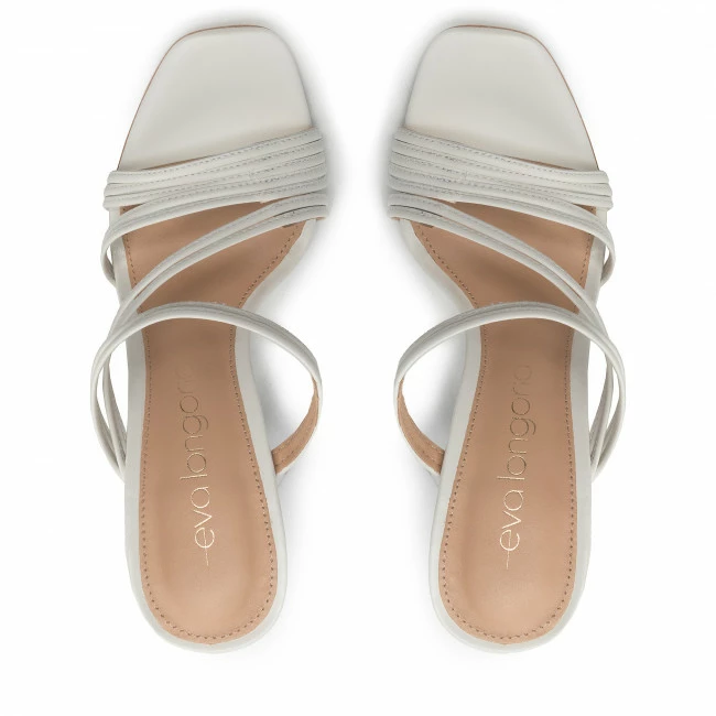 Elegant Mules Slides EVA LONGORIA - EL-12-05-000610 102 White 5 Elegant Mules Slides EVA LONGORIA - EL-12-05-000610 102 White - Image 5