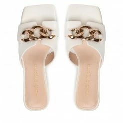 Elegant Mules Slides EVA LONGORIA - EL-10-05-000698 102 White -Eva Longoria shop 06 0000300128053 ph